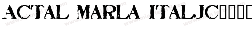 Actal Marla Italjc字体转换